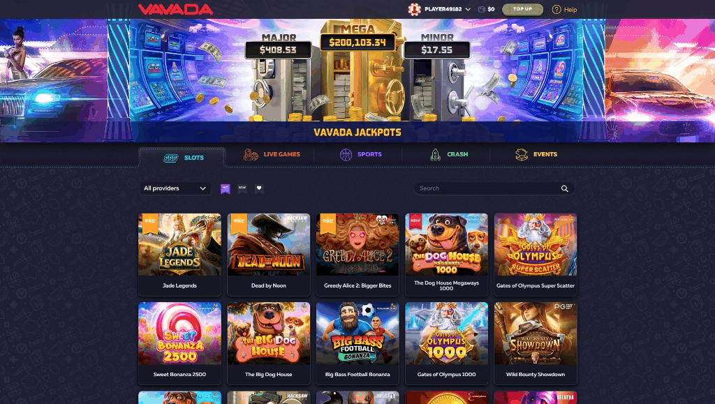 Vavada Casino review: lobby preview and game selection
